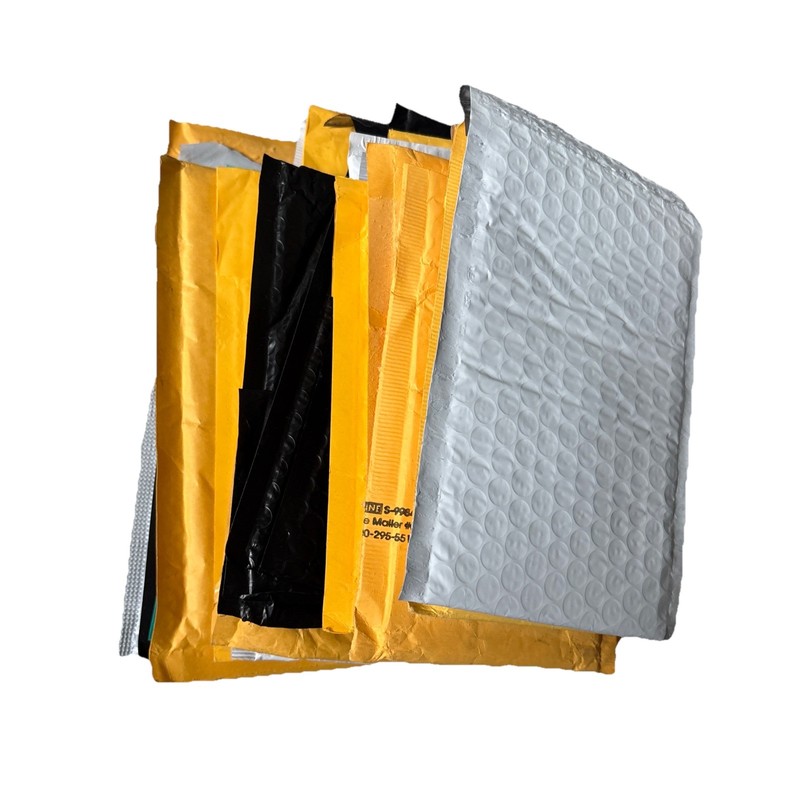 27 Used Padded Bubble Mailers in Various Sizes