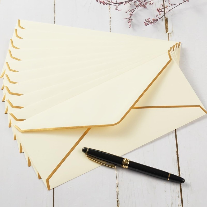 Durable Paper Envelopes 50 Count Cream Color for Baby Showers and Graduations gallery