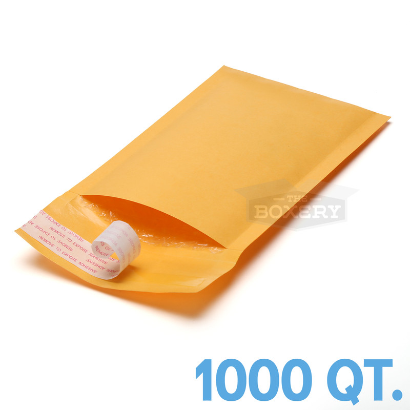 1000 #00 Kraft Bubble Padded Envelopes Mailers 5 x 10 from TheBoxery