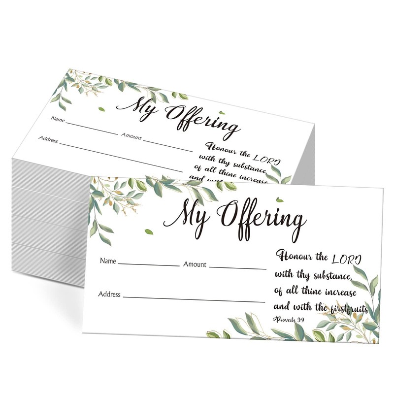 500 Count Tithes and Offering Envelopes for Church Donation Bill Size Checks