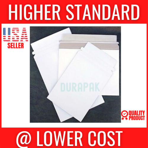 500 PCS 5-1/4 x 5-1/4″ Self Seal Mailer Envelope w/ Tear Strip Rigid Cardboard