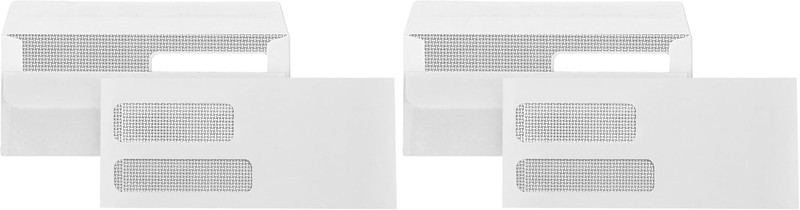 500 No. 9 Flip and Seal Double Window Security Envelopes - Designed for gallery