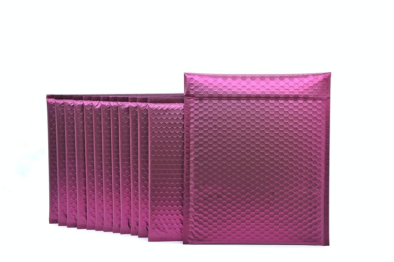 ProLine Matte Metallic Bordeaux Wine Red Bubble Padded Mailers Extra Wide #0 …