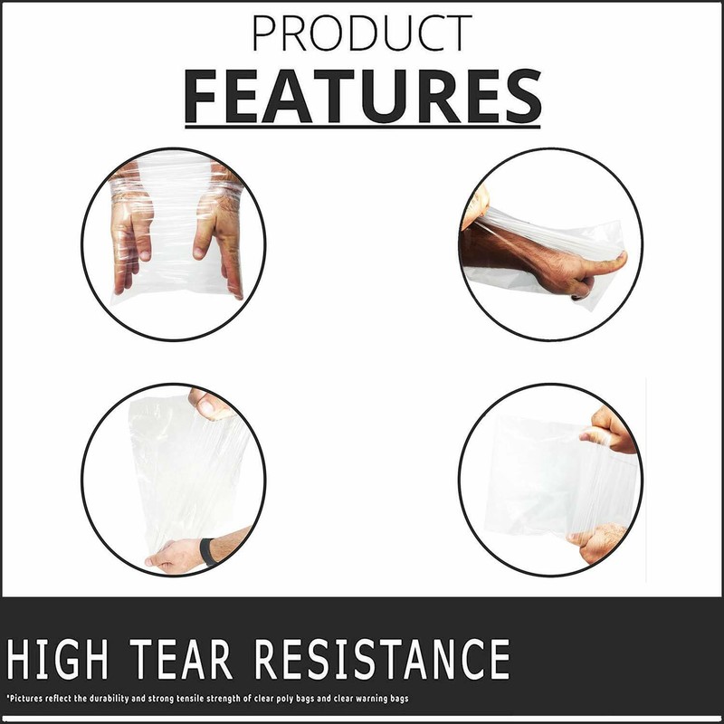 1000 7.5 x 10.5 Premium Clear Plastic Self Seal Lip & Tape Poly Bags 1.5 Mil gallery