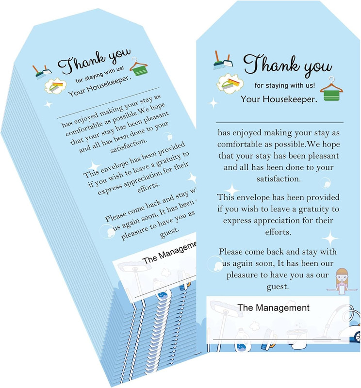 100 Pcs Housekeeping Tip Envelopes Self Adhesive Tip Envelopes 6.3 X 3.15 Inch –