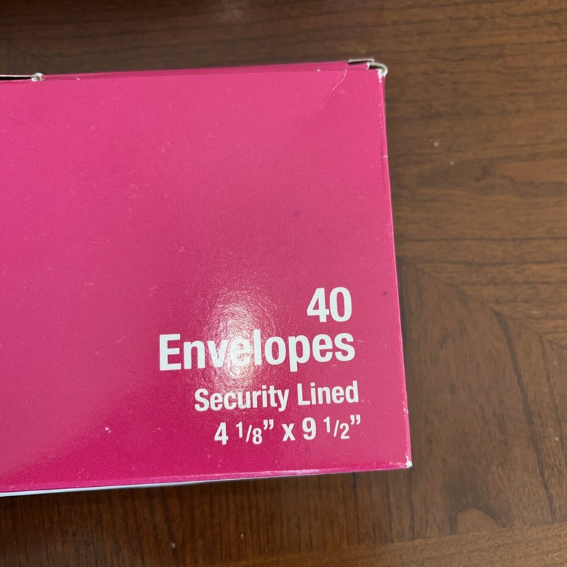 4 1/8 x 9 1/2 In Envelopes Security Lined Self Seal Count 50