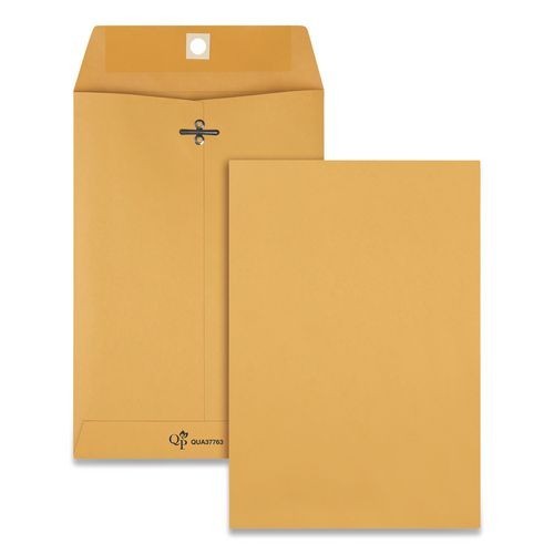 Quality Park Clasp Envelope, 32 lb , #1 3/4, Square Flap, Brown Kraft, 100/Box