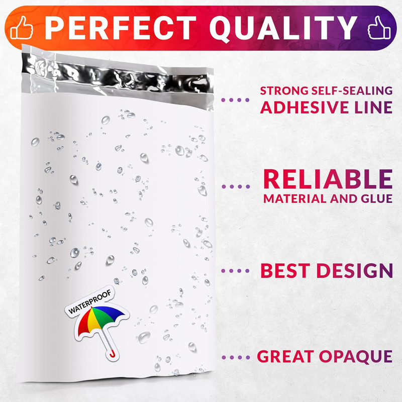 ABC White Gusseted Poly Mailers, 13 X 16 X 4 Inch. Pack of 100 Expansion Poly Ma gallery
