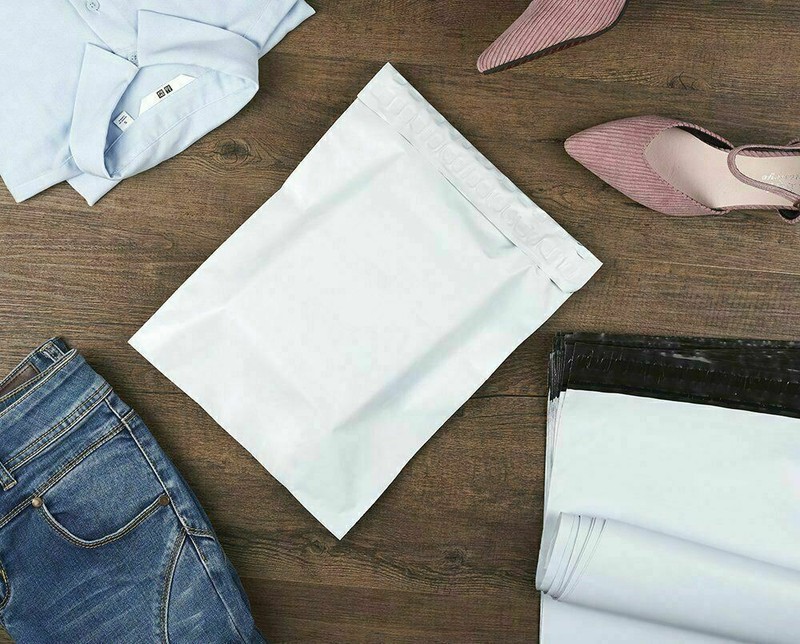 100 - 10x13 WHITE POLY MAILERS ENVELOPES BAGS 10 x 13 - 2.5MIL gallery