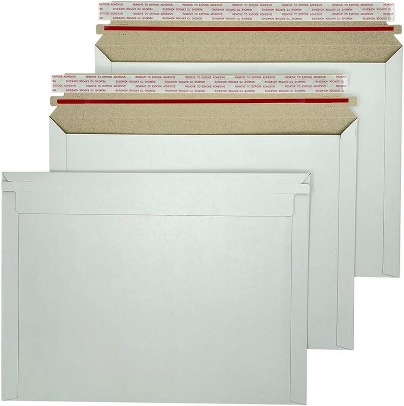30 Pack White Rigid Mailers 12.5X9.45 Inches - Can Keep Flat Kraft Cardboard Mai gallery