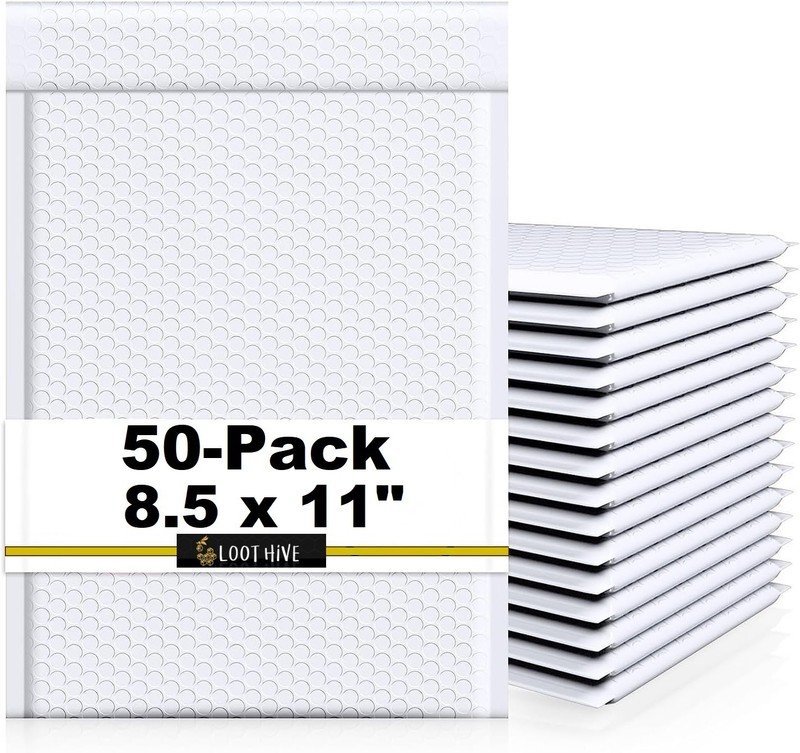 NEW 8.5×11″ White #2 Padded BUBBLE MAILERS Poly Bag Self-Seal Shipping Envelopes