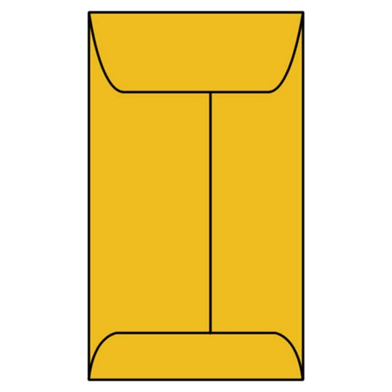 #5-1/2F Open End Coin Envelopes, 3-1/8" x 5-1/2", 28#, Roptex, Tan / Brown