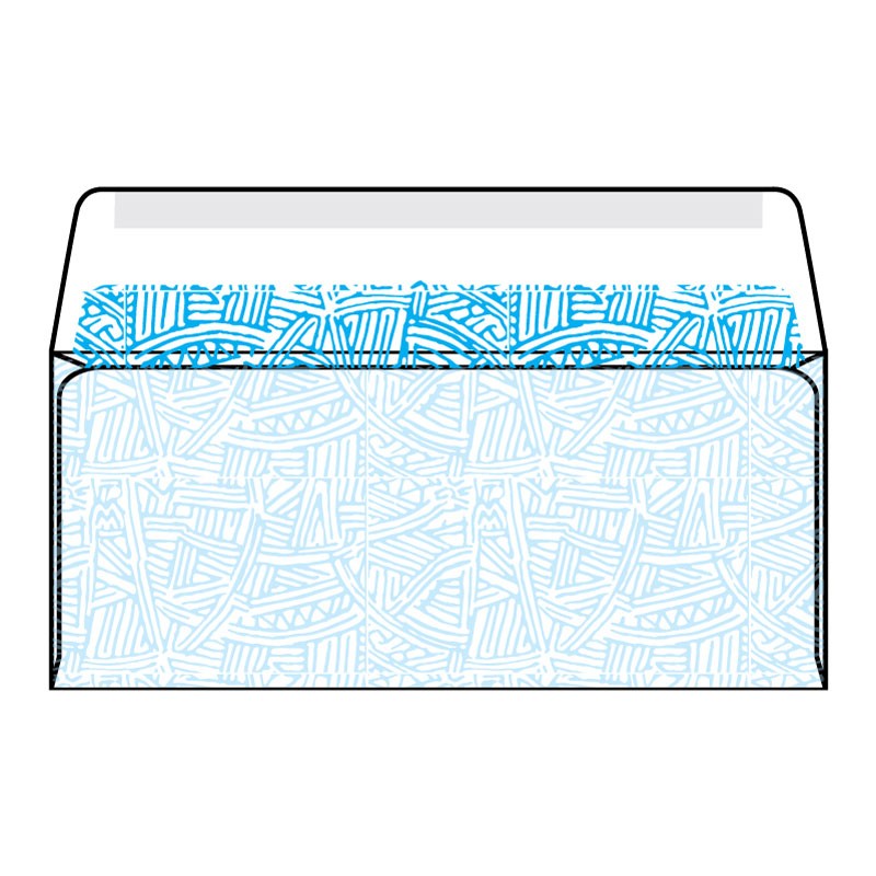 #10 Regular Business Envelopes, 4-1/8" x 9-1/2", 24#, White, Side Seams, Blue