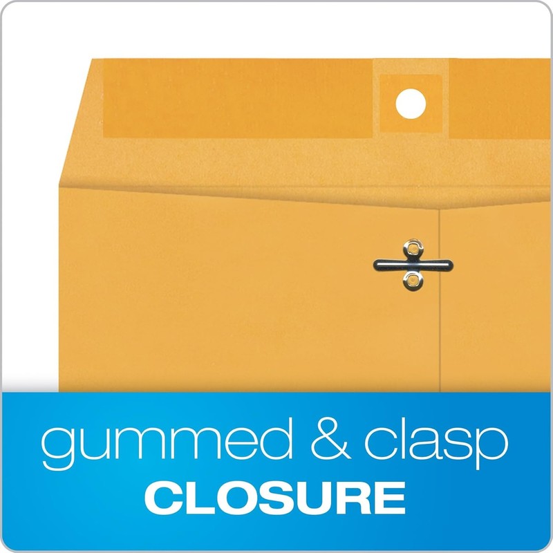9 X 12 Clasp Envelopes with Deeply Gummed Flaps, Great for Filing, Storing or Ma gallery