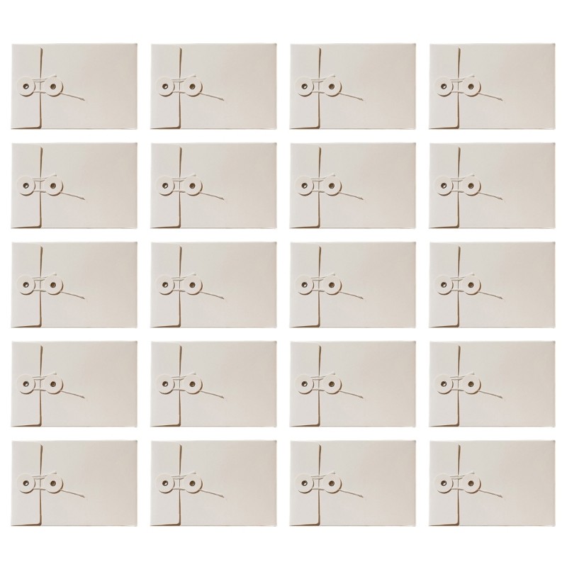 20Pcs Button and String Tie Closure Clasp Envelope, 6.7x4.5 Inch Vintage Brown gallery