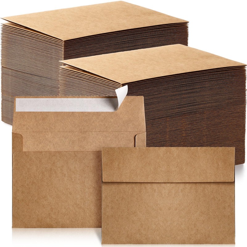 Fainne 600 Brown Kraft Envelopes A7 5.25×7.25 Invitation 120 GSM Bulk