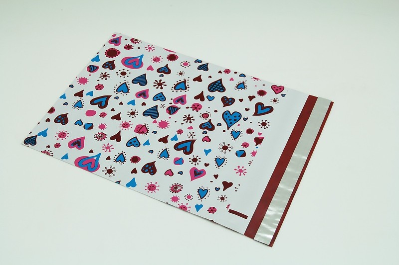 200 Bags 100 10×13 Blue Hearts,100 10X13 Let’s Go Shopping Designer Poly Mailer
