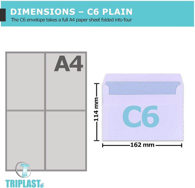 20 X C6 White Self Seal Security Envelopes (Size: 114X162Mm) | Fully Opaque, Sel gallery