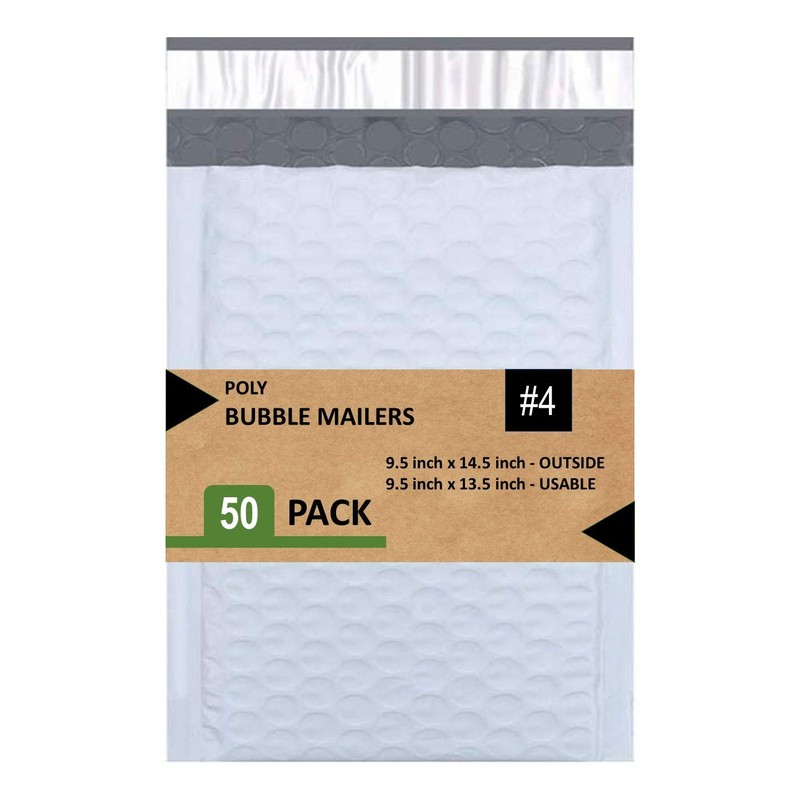 – #4 Poly Bubble Mailers, Waterproof & Cushioned Padded Envelopes for Shippin…
