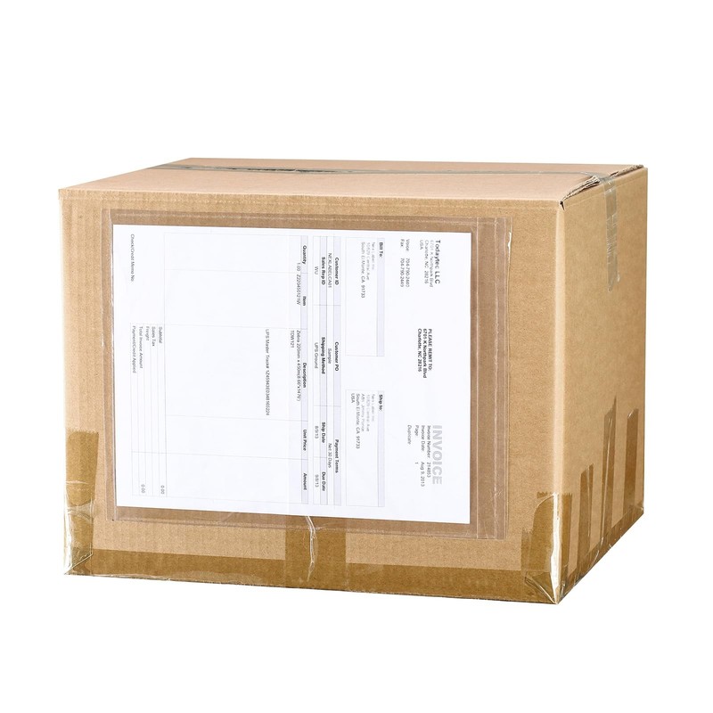 2.5 Mil Premium Clear 9.5'' x 12'' Packing List Envelopes, Adhesive Shipping ... gallery