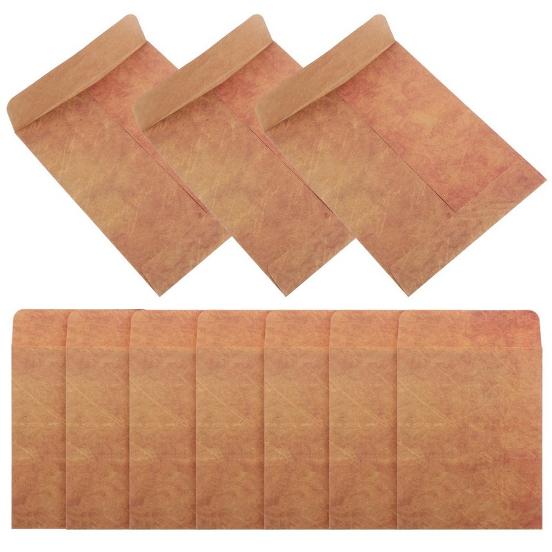 50 Pcs Envelope Bag Kraft Paper Small Envelopes Mini for