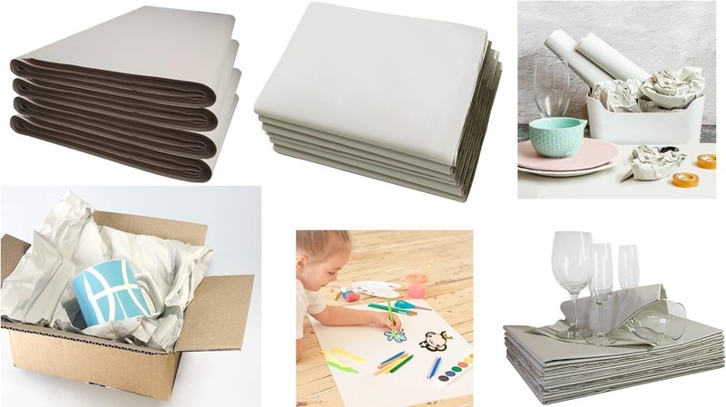 100 Sheets Packing Paper for Moving, Newsprint 100 Pack, white gallery