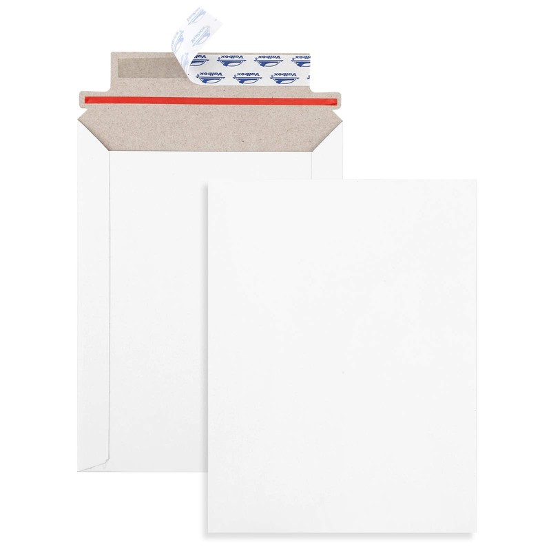 6×8 Self Seal Photo Document Mailers 25 Pack Stay Flat White Cardboard Envelo