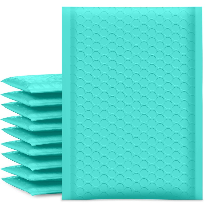 Bubble Mailers 6×10 Inch Teal 25 Pack Usable Size 6×9″ Padded Envelopes Small…