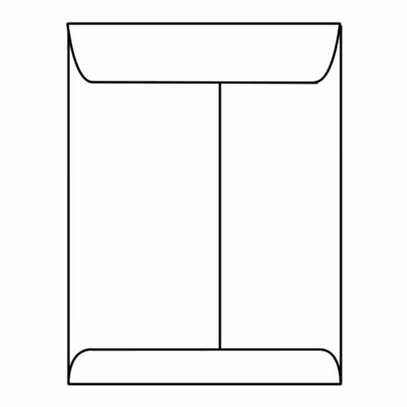 Open End Catalog Envelopes, 9-1/2″ x 12-1/2″, 28#, White, Center Seam (Box of