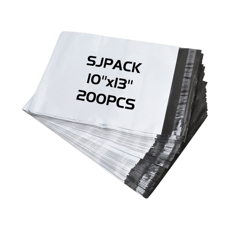 White Poly Mailers 2.5 Mil Self Sealing Shipping Envelopes 10x13 Inch 200 PCS