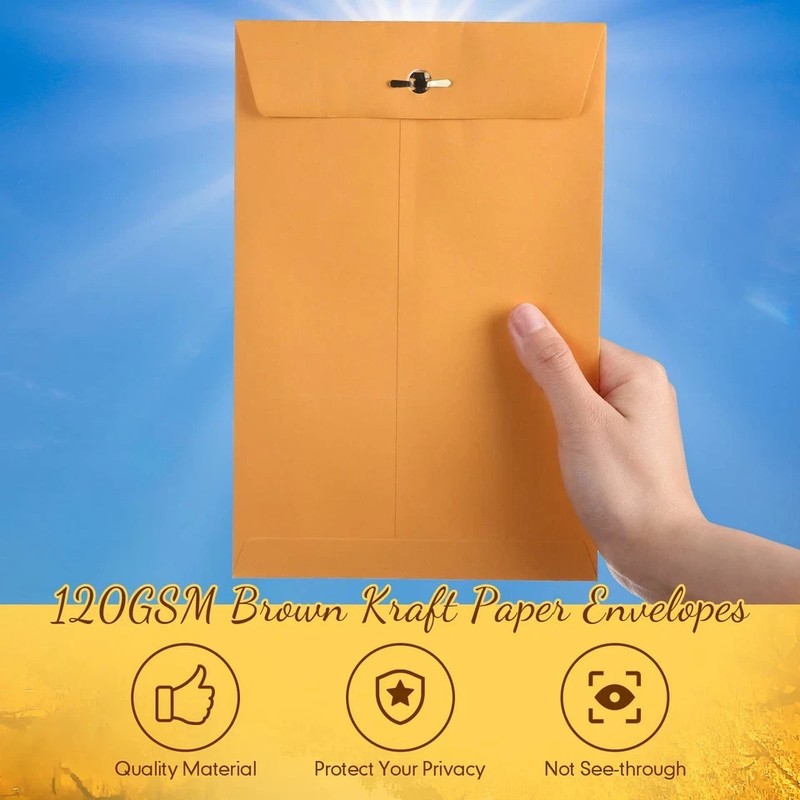 300 Pcs 6x9 Manilla Envelopes with Clasp Closure for Mailing and Storage gallery