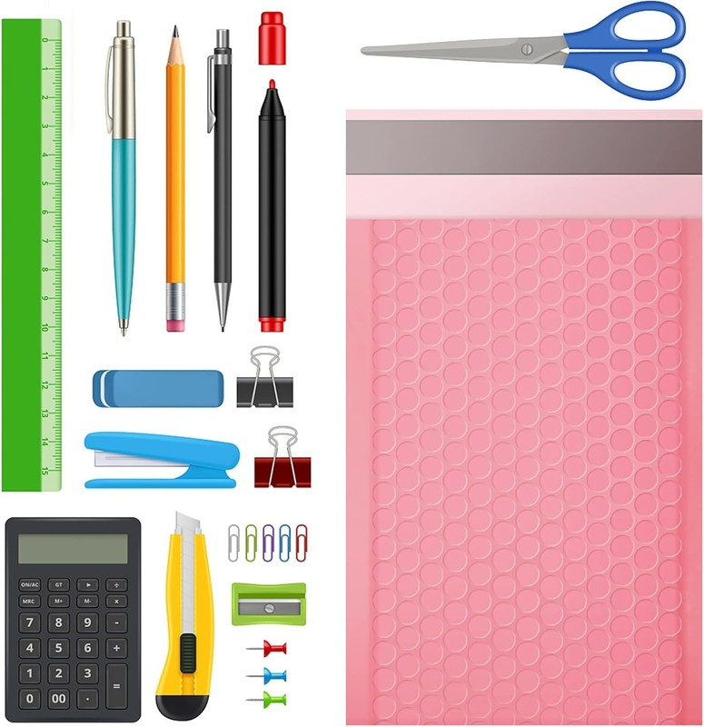 Pink Bubble Mailers, 4x7 In, Pack of 100 – Waterproof Self-Seal Envelopes gallery