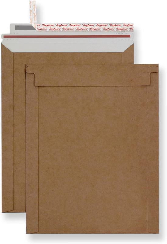 Rigid Mailers 30 Pack 6.25 X 8.25 Inches Brown Self Seal Stay Flat Bulk Cardboar