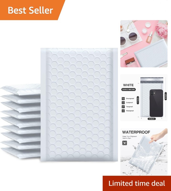 50 Pack Opaque Bubble Mailers 4×8 Inch – Perfect for Jewelry and Small Goods