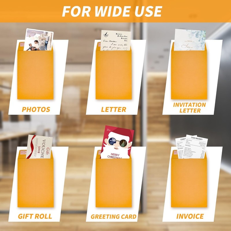 100 Pack 6x9" Kraft Catalog Mailing Envelopes Mailers Peel Self Seal gallery