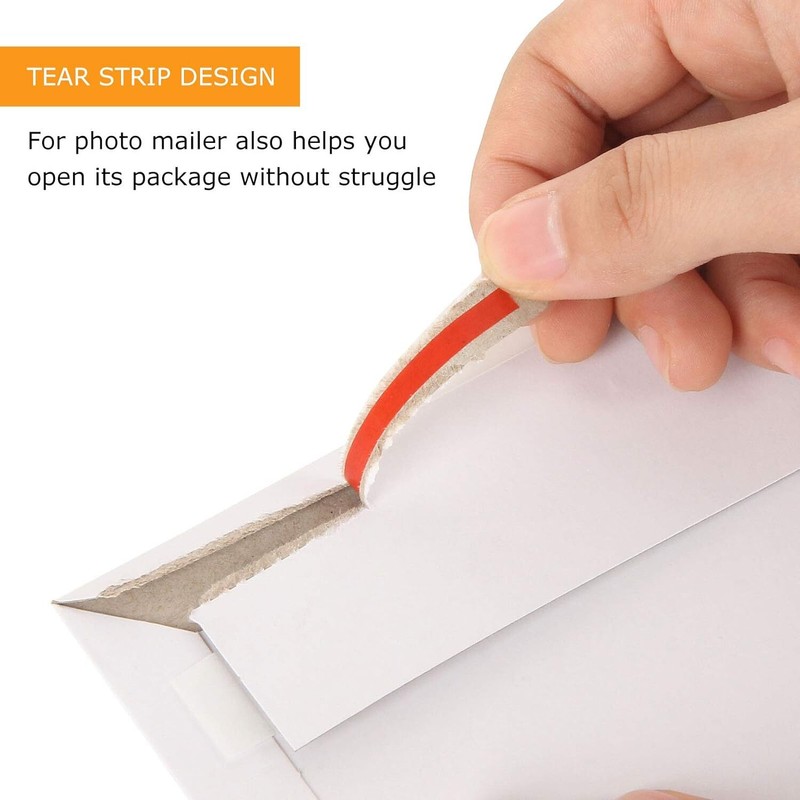 100Pack Rigid Mailers Stay Flat Photo Document Mailers 6X10 Inch Self Se gallery