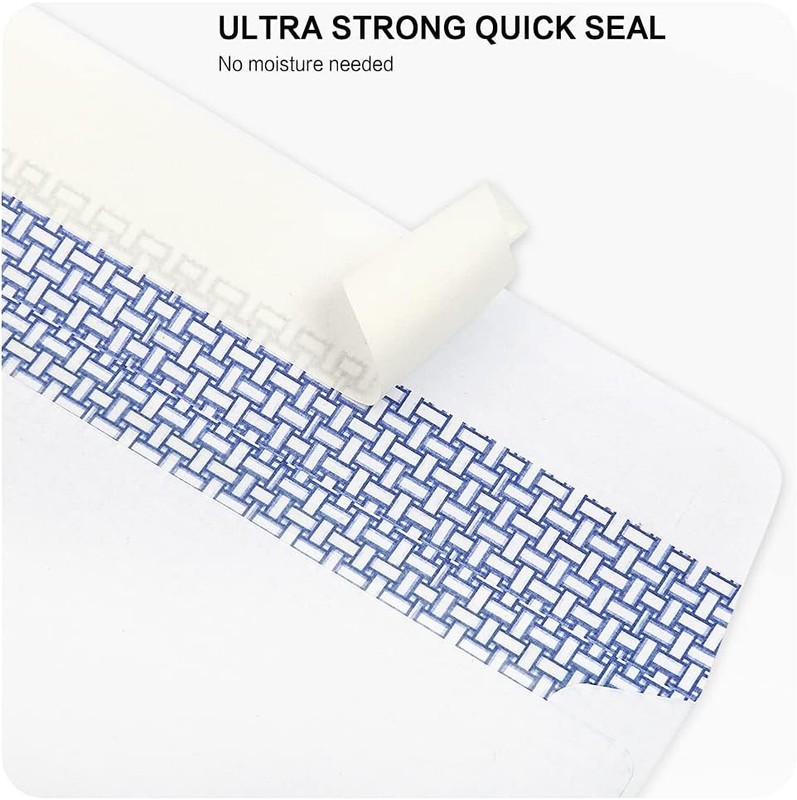 HERKKA 1000ct White #10 Security Tinted Self Seal Envelope gallery