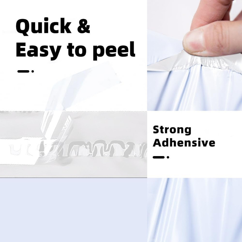 100 Pcs 10X13 Inches White X Silver Poly Mailers Shipping Envelopes, Strong Adhe gallery