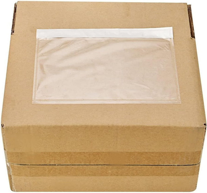 7.5" x 5.5" Clear Adhesive Top Loading Packing List/Shipping Label Envelopes (20 gallery
