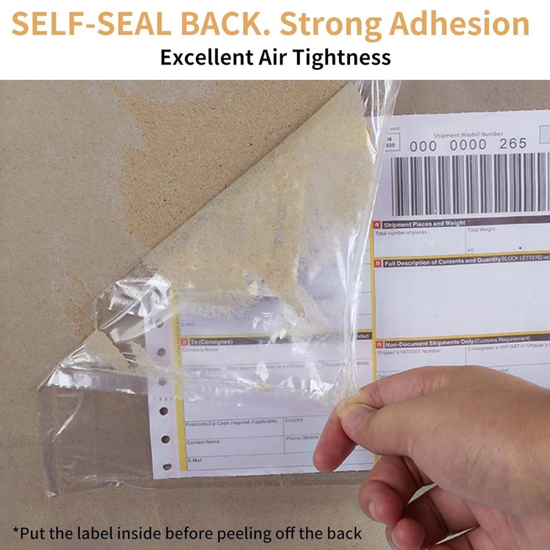 50 - 4000 Clear Adhesive Packing List Shipping Label Envelopes Pouches 7.5 X 5.5 gallery