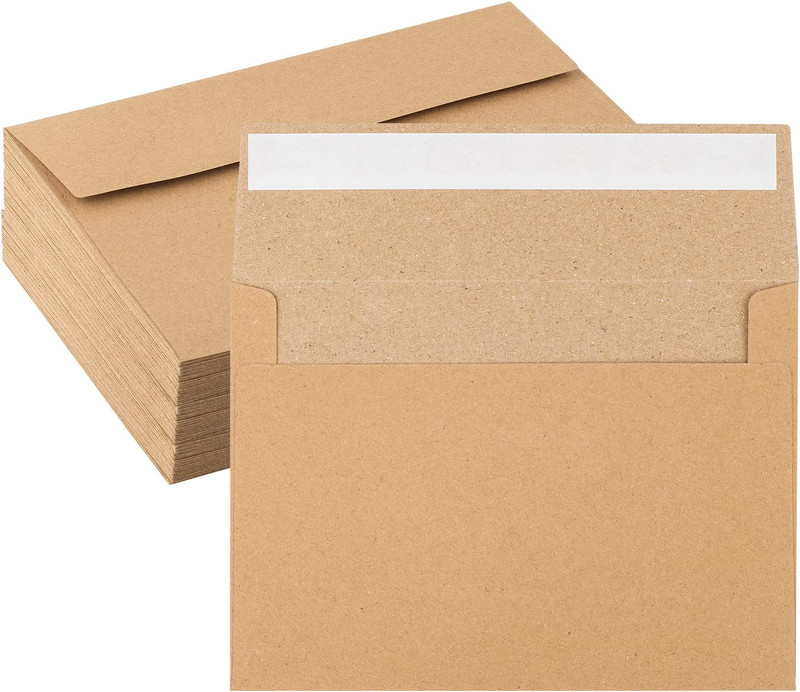 50 Pack Kraft Envelopes – 4 X 6 Inch Brown Kraft Paper Envelopes for Invitations