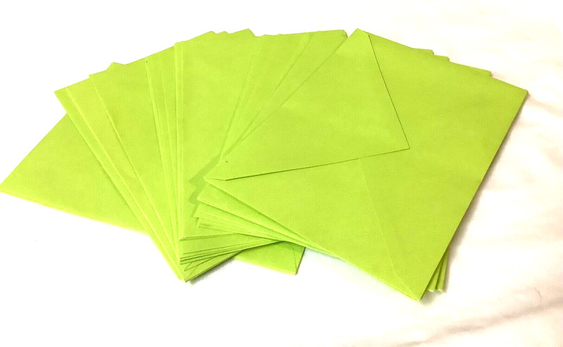 Paper Envelopes 27 Lime Green 7 1/8″ X 5″ Mailing, Invitations, Crafts, Banners