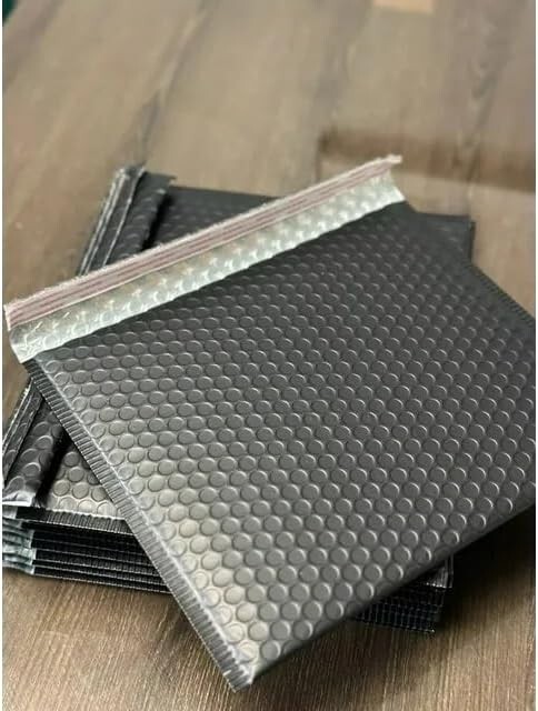 12x9" Side-Opening Black Bubble Mailers SHIPPING PADDED 50 PCS BAGS HEAVY DUTY gallery