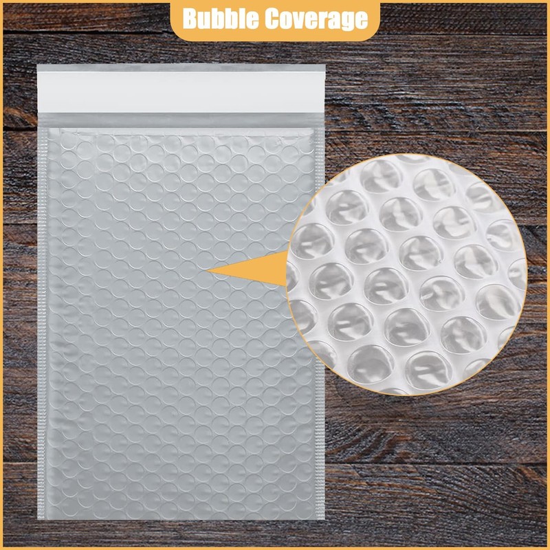 PRIMPKG 8.5in x 11in Bubble Mailer, Gray Poly Mailer, Padded Envelope, Shippi... gallery