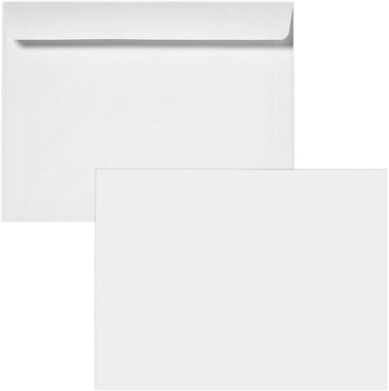 9 x 12 Booklet Envelope Open Side 28lb White 100 Pack