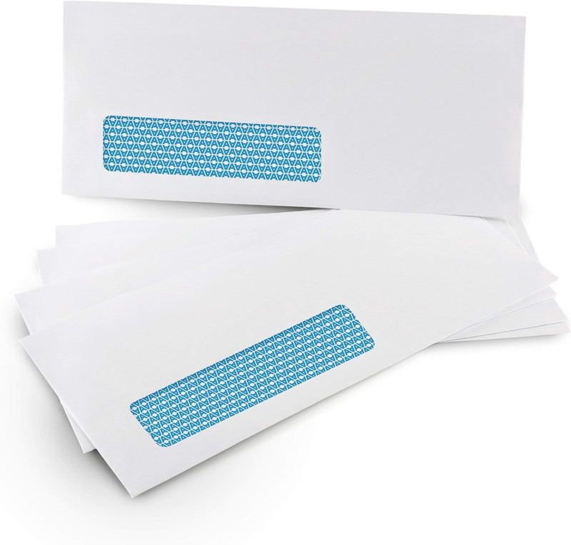 500 #10 Security Envelopes Self Seal Window 4-1/8 x 9-1/2 Bulk Pack gallery