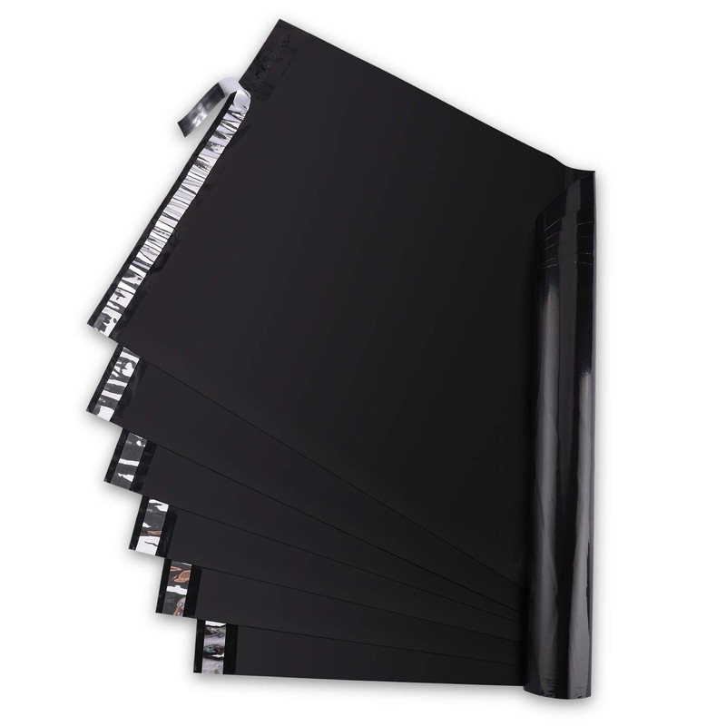 Black Poly Mailers 14.5x19 100 Pack Self-Seal Shipping Bags for Clothing Busi... gallery