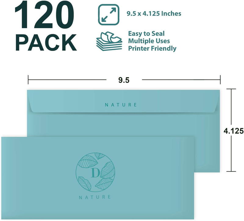 #10 Colored Envelopes - 120 Pack Pastel Color Business Envelopes, Square Flip... gallery