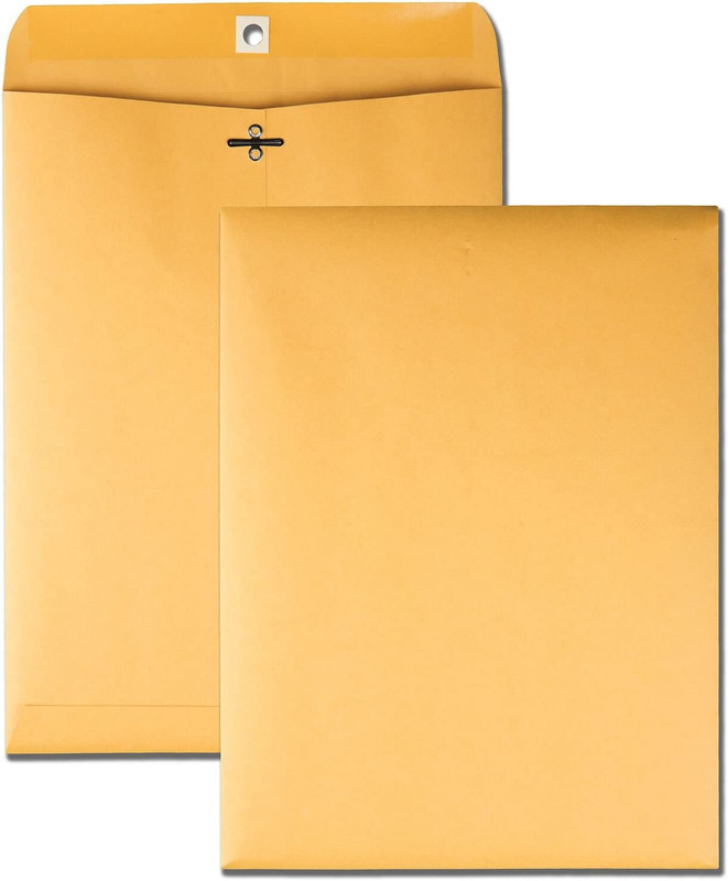 100 Pcs CLASP ENVELOPES 9x12 28lb Kraft Shipping Mailing Gummed Business Manila gallery
