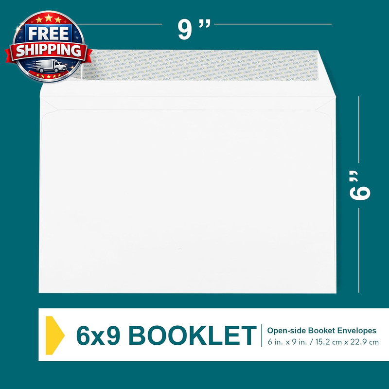 6X9 Booklet Envelopes - 15 Pack - Mailing Envelopes Self Seal - White Letter En gallery